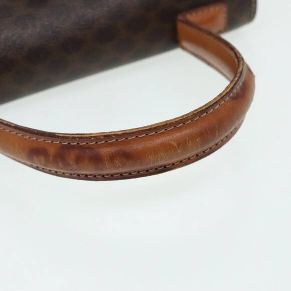 CELINE Macadam Canvas Hand Bag Pvc Leather Brown - Picture 7 of 16